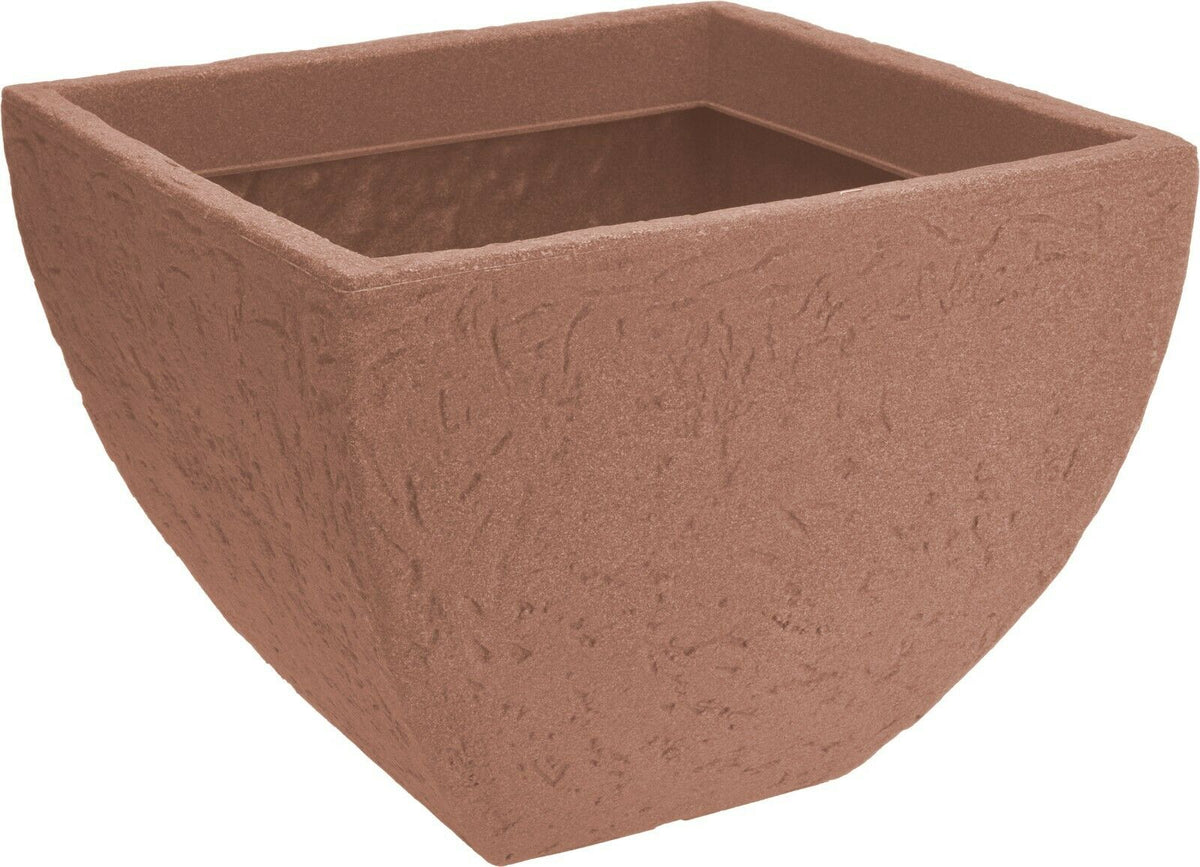 Very Large Square Shaped Deep Planter Sand Stone Effect Plant Pot Planters - Cherish Home