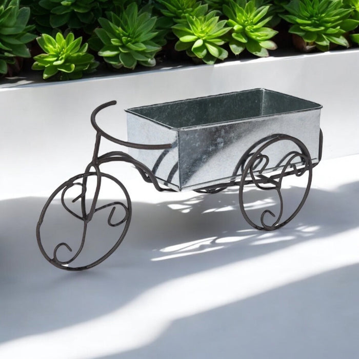 Vintage Style Bike Zinc Planter - Cherish Home