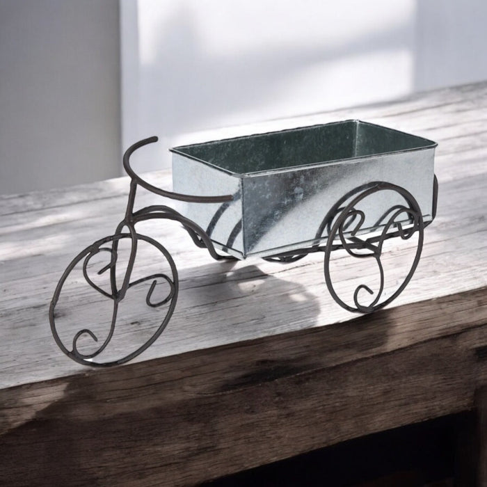 Vintage Style Bike Zinc Planter - Cherish Home