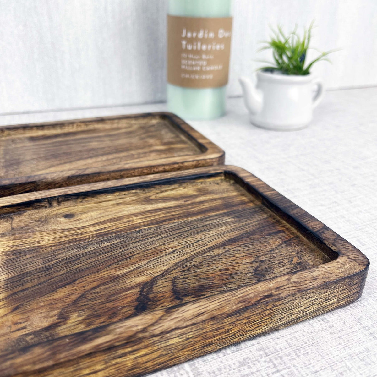 100% Mango Wood Tray Set - Cherish Home