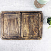 100% Mango Wood Tray Set - Cherish Home