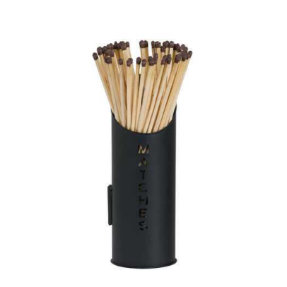 Fire Log & Kindling Buckets with Matchstick Holder Set