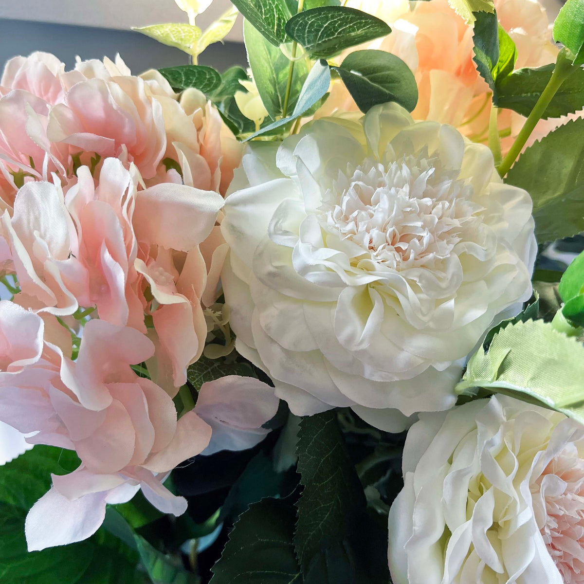 White Garden Rose Spray close up
