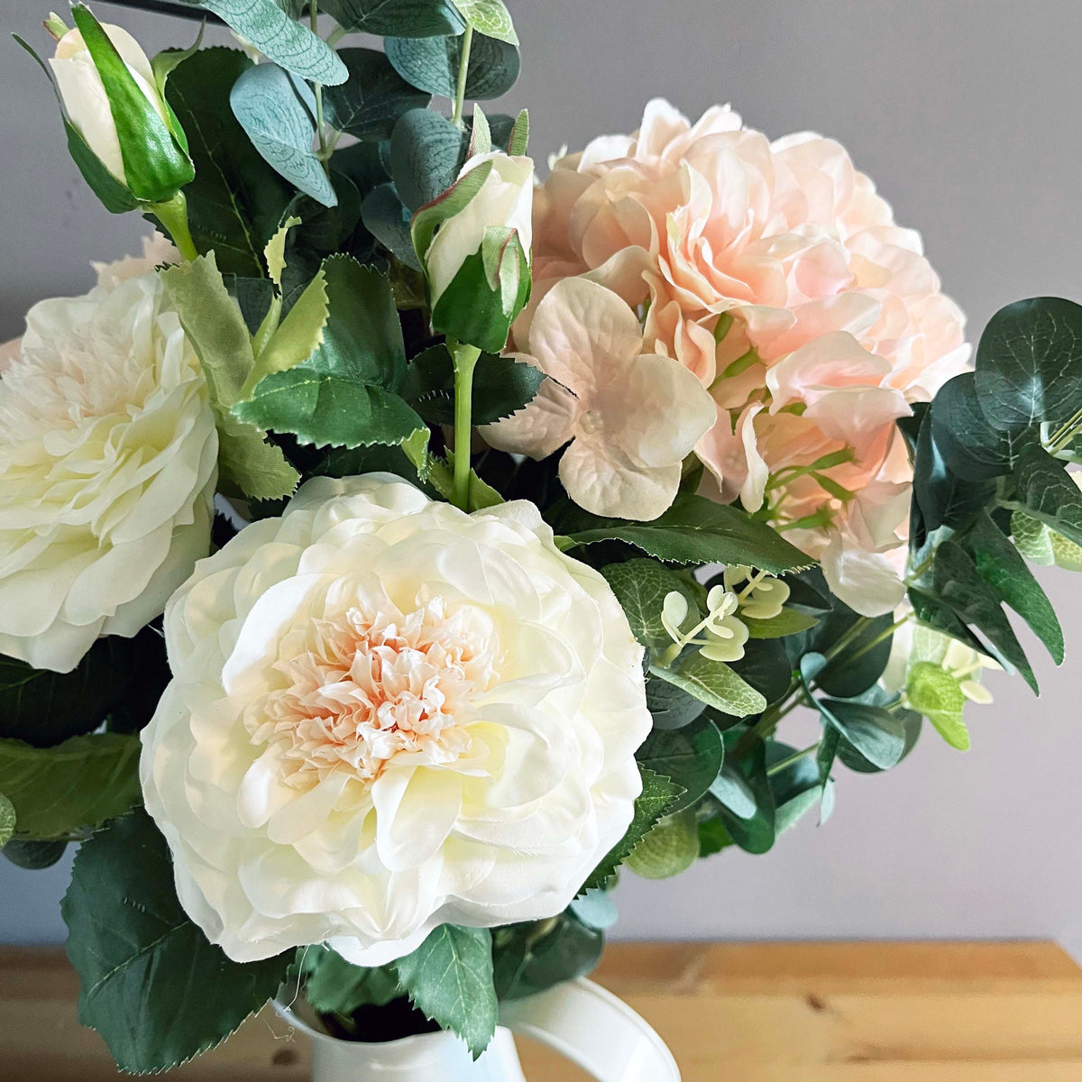 White Garden Rose Spray close up