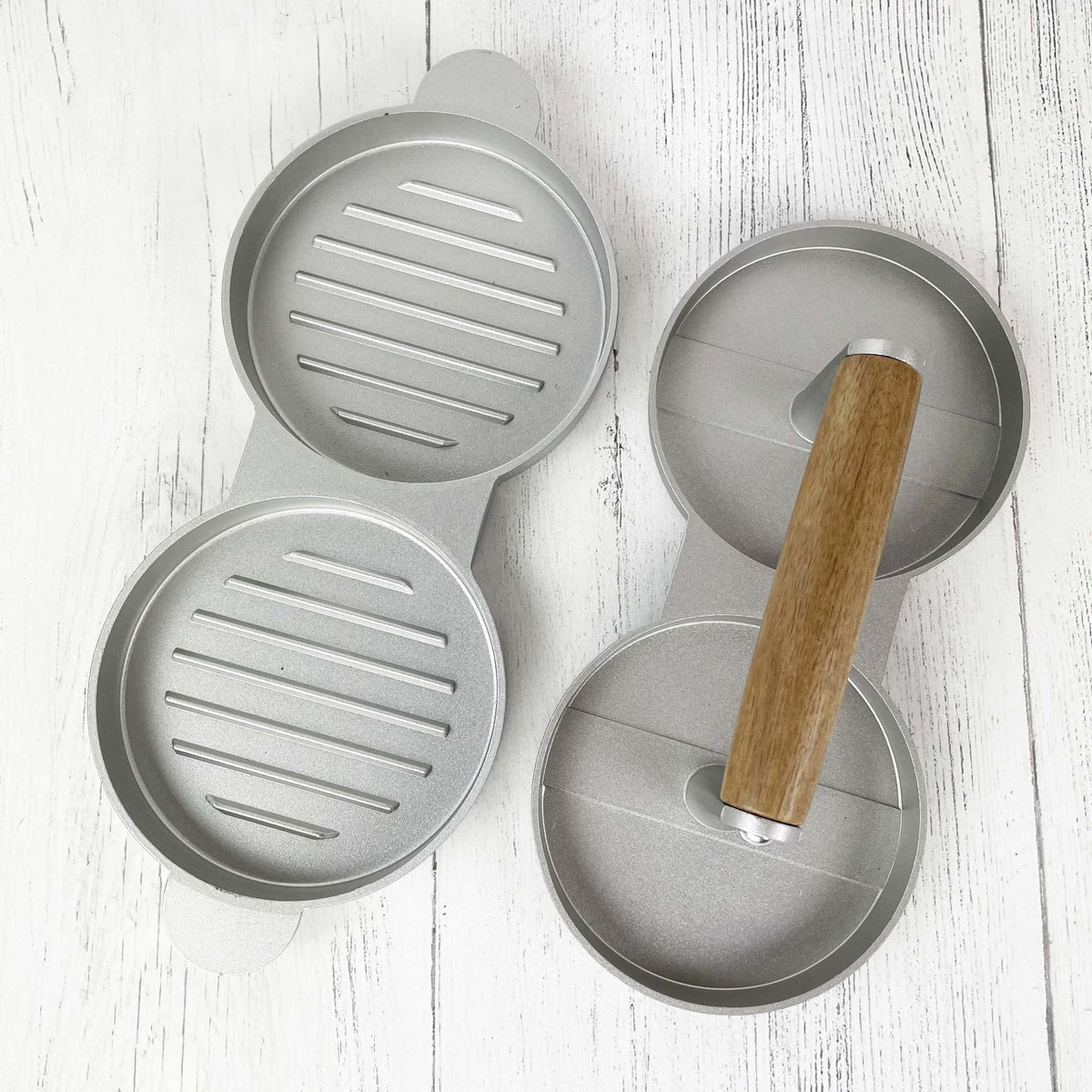 Acacia Wood Double Hamburger Press - Cherish Home