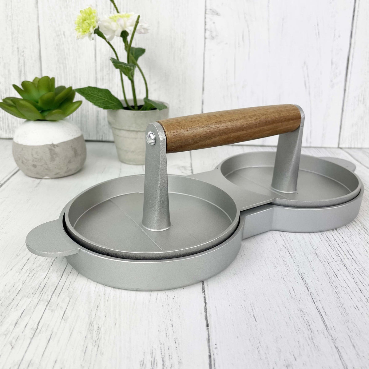 Acacia Wood Double Hamburger Press - Cherish Home
