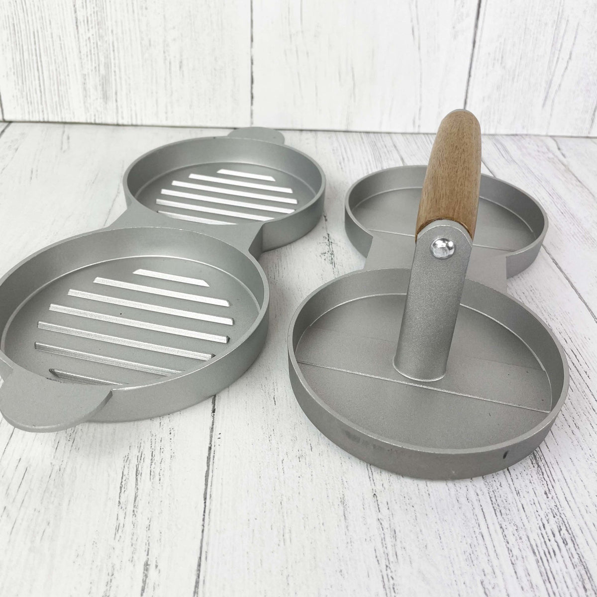 Acacia Wood Double Hamburger Press - Cherish Home