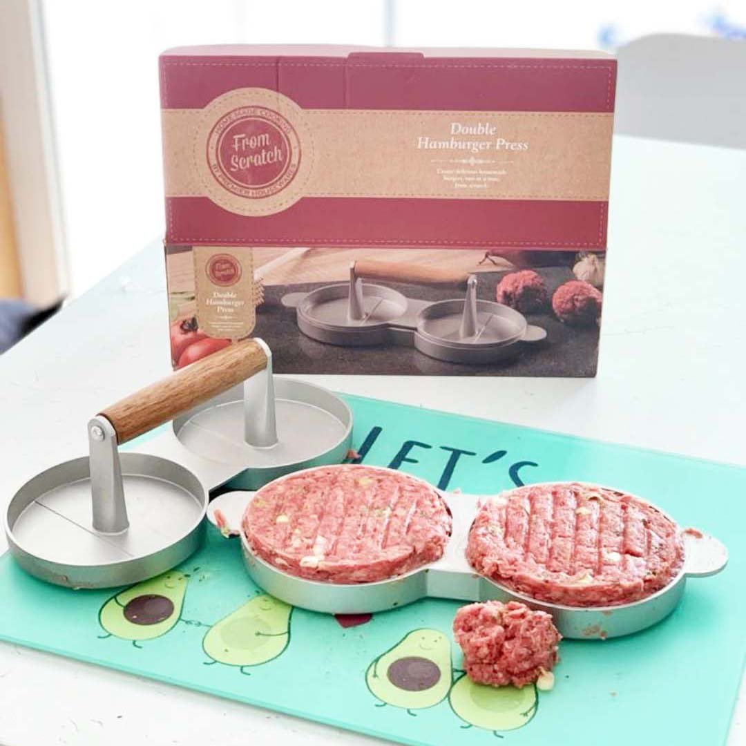 Acacia Wood Double Hamburger Press - Cherish Home