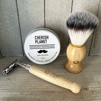 Bamboo Razor Shaving Kit Including Razor, Shaving Soap & Shaving Brush