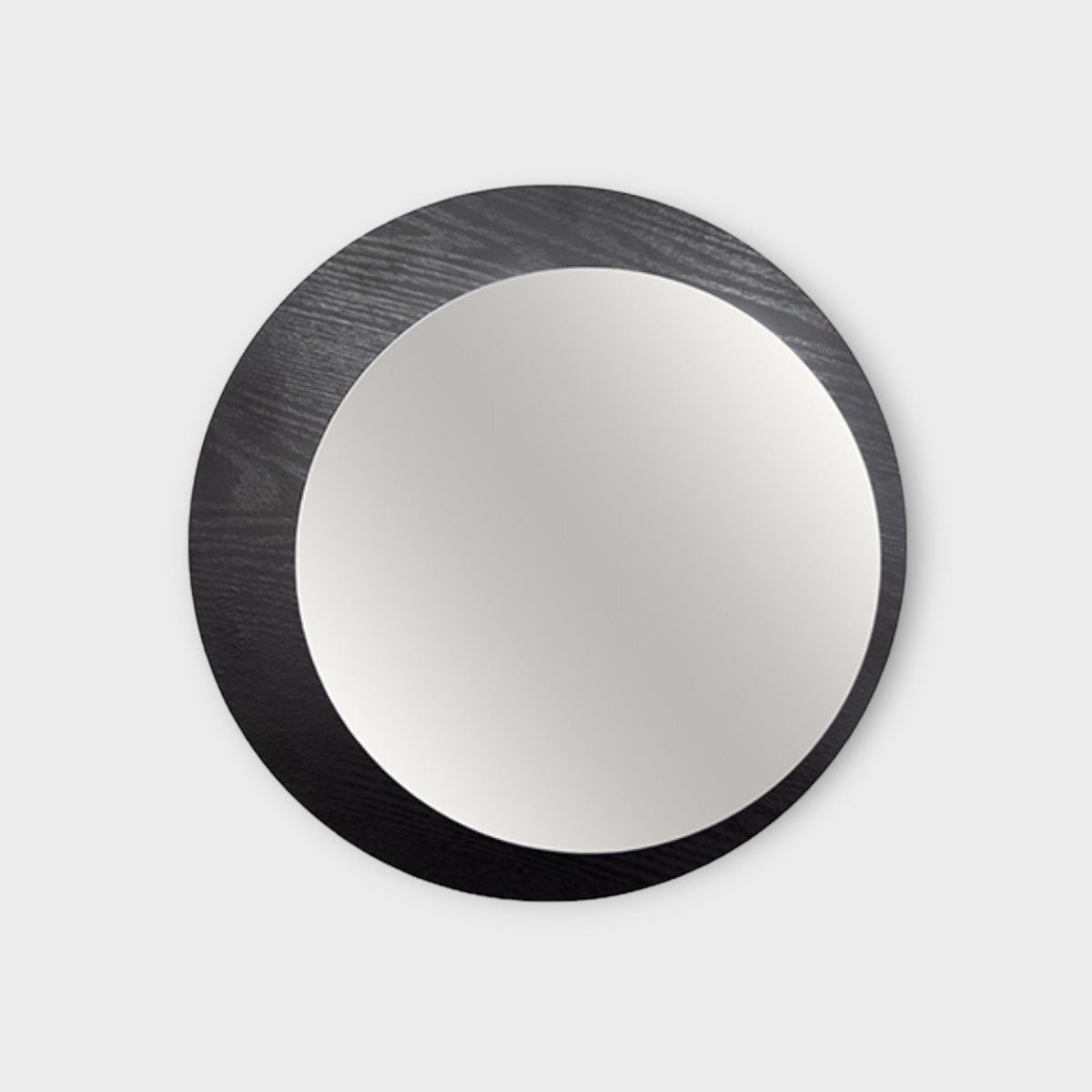 Decorative Black Abstract Wooden Framed Wall Mirror - 40cm - Cherish Home