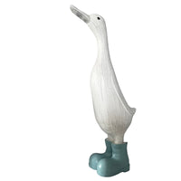 Denny & Deanna Duck White Ornaments in Blue Wellies - Cherish Home