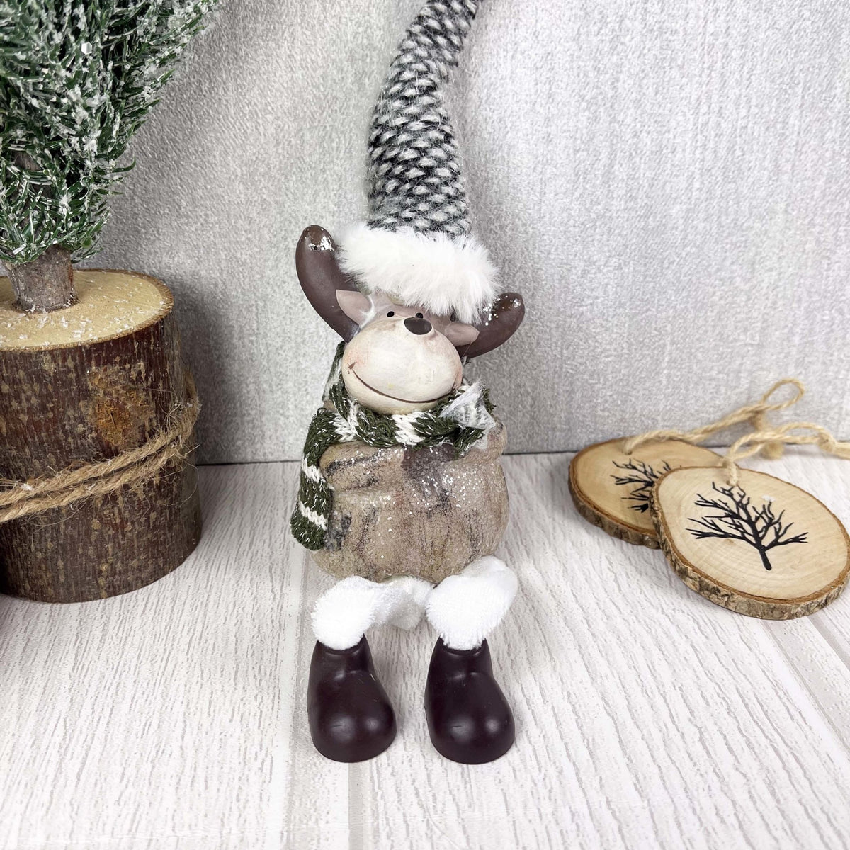 Festive Reggie The Reindeer Figure - Cherish Home