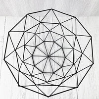 Geometric Contemporary Wire Storage Basket Fruit Bowl top view
