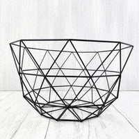 Geometric Contemporary Wire Storage Basket Fruit Bowl