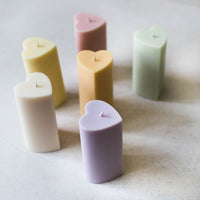 Heart Shaped Pillar Candles - Cherish Home