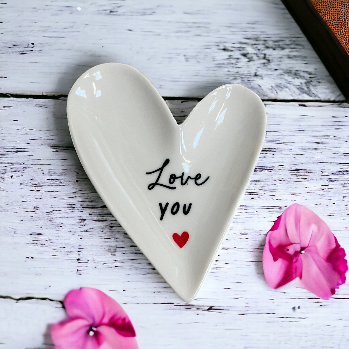 Heart Shaped White Trinket Dish for Jewellery - Cherish Home
