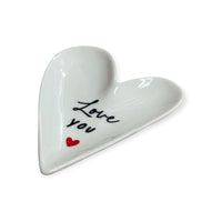 Heart Shaped White Trinket Dish for Jewellery - Cherish Home