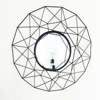 Large Black Geometric Wall Mirror