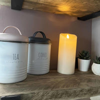 Luminara Ivory Pillar with Wax Finish - Indoor 3.0" x 6.5"