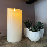 Luminara Ivory Pillar with Wax Finish - Indoor 3.0" x 6.5"