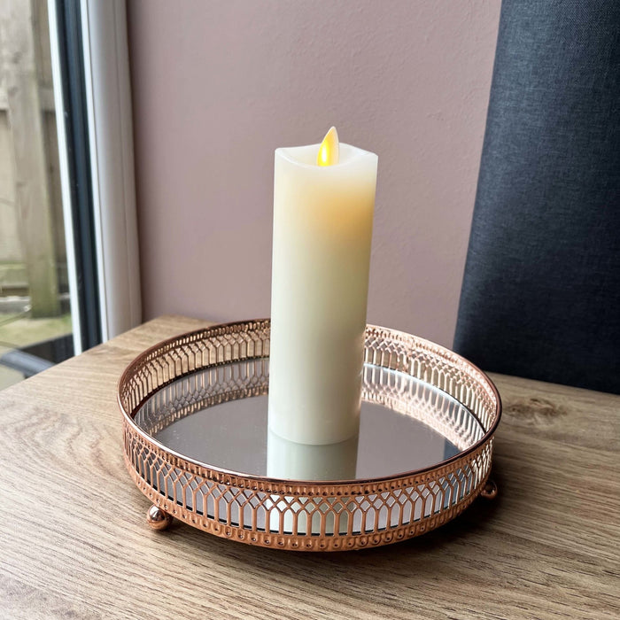 Luminara Real Wax Flameless Slim Ivory Pillar Candle (15.4cm tall)