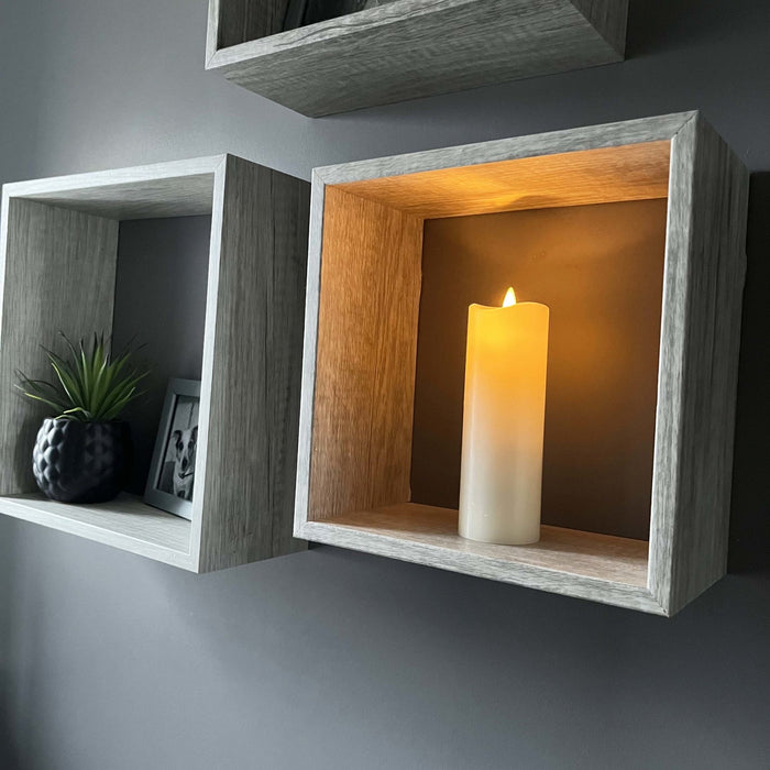 Luminara Real Wax Flameless Slim Ivory Pillar Candle (15.4cm tall)