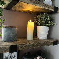 Luminara Real Wax Flameless Slim Ivory Pillar Candle (15.4cm tall)