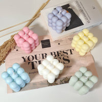 Pastel Green Jasmine Scented Big Bubble Cotton-Wick Candle (150g) - Cherish Home