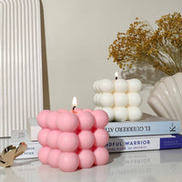 Pastel Green Jasmine Scented Big Bubble Cotton-Wick Candle (150g) - Cherish Home