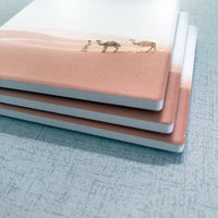 Pink Oasis Dusk Camel Ceramic Coaster - Cherish Home