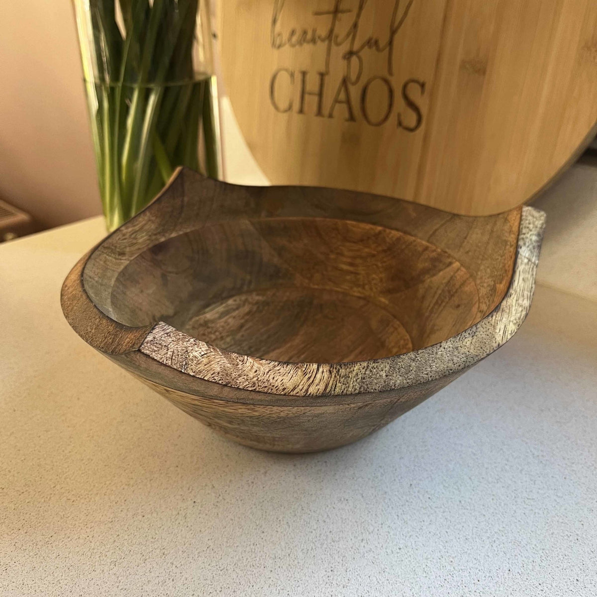 Puncta Mango Wood Bowl - Cherish Home