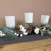 Sage Festive Glow Triple Tea Light Holder - Cherish Home