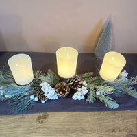 Sage Festive Glow Triple Tea Light Holder - Cherish Home