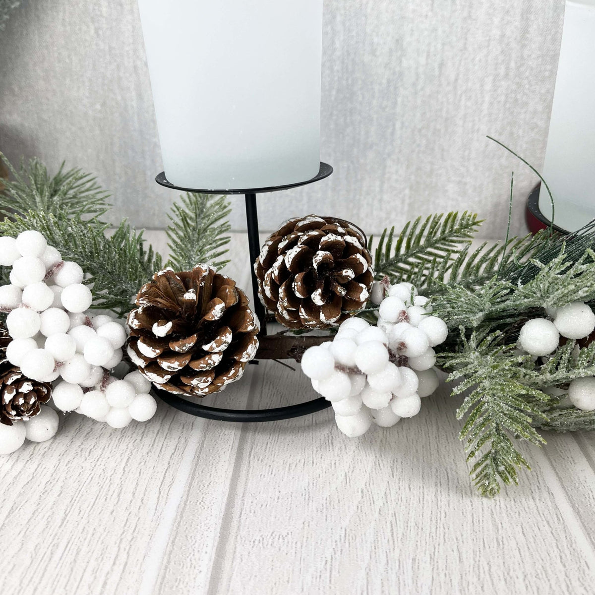 Sage Festive Glow Triple Tea Light Holder - Cherish Home