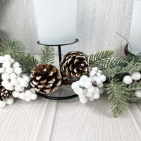 Sage Festive Glow Triple Tea Light Holder - Cherish Home
