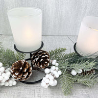 Sage Festive Glow Triple Tea Light Holder - Cherish Home