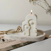 Scented Abstract Dual-Face Candle: Lily of the Valley - Cherish Home