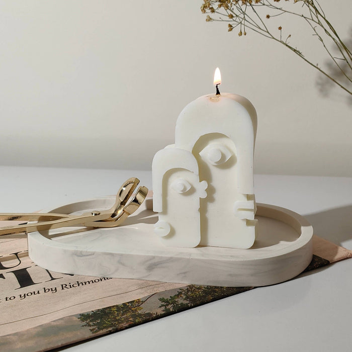 Scented Abstract Dual-Face Candle: Lily of the Valley - Cherish Home
