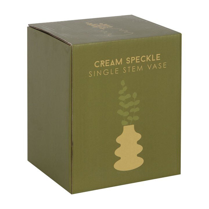 Small Textured Cream Speckle Vase - Cherish Home
