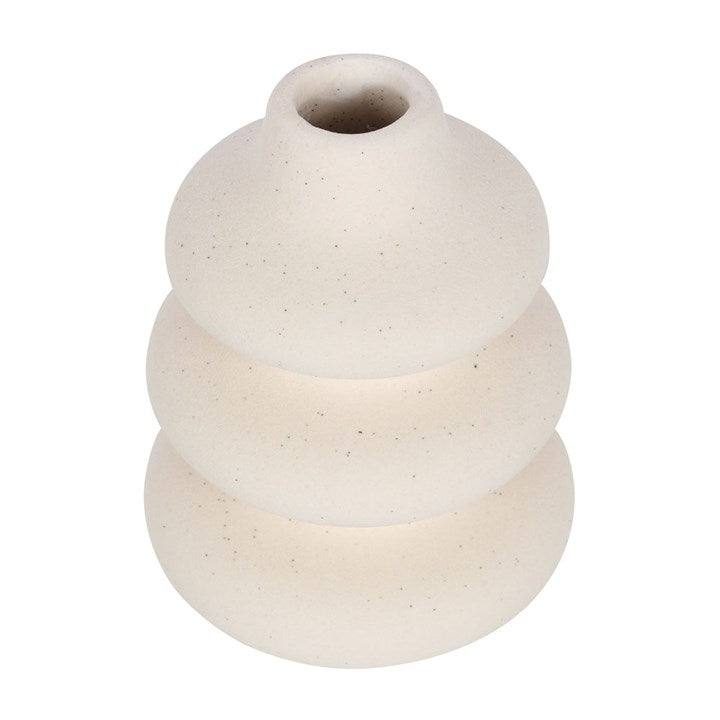 Small Textured Cream Speckle Vase - Cherish Home
