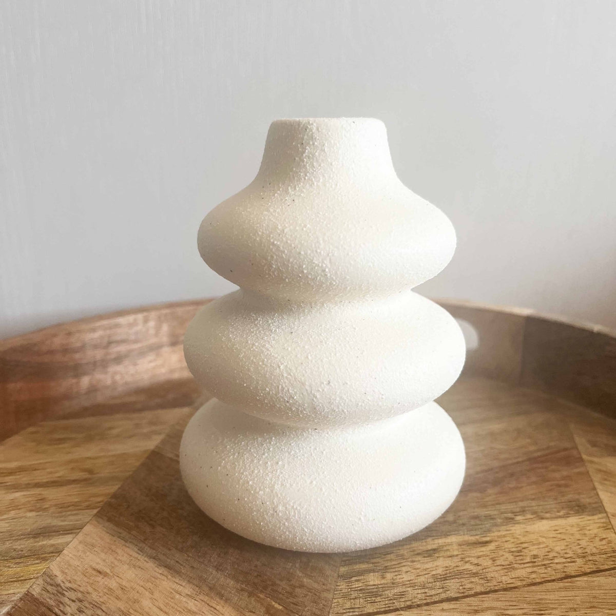 Small Textured Cream Speckle Vase - Cherish Home