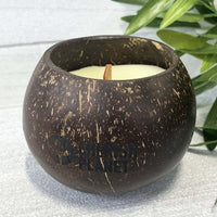 Soy Wax Real Coconut Shell Candle - Jasmine Scented - Cherish Home