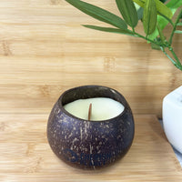 Soy Wax Real Coconut Shell Candle - Jasmine Scented - Cherish Home
