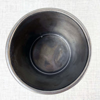 Terra Grey Metallic Style Planter inside view