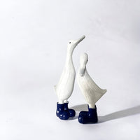 Two Ducks in Navy Blue Wellies Ornament - Cherish Home
