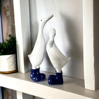 Two Ducks in Navy Blue Wellies Ornament - Cherish Home