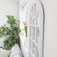 Velit Window Style Wall Mirror - White close up