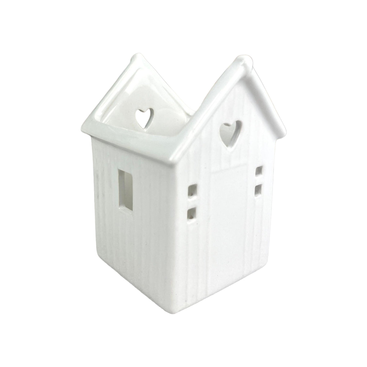 White Beach Hut Tea Light Holder - Cherish Home