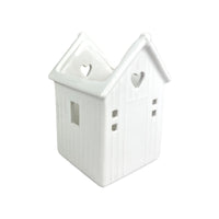 White Beach Hut Tea Light Holder - Cherish Home