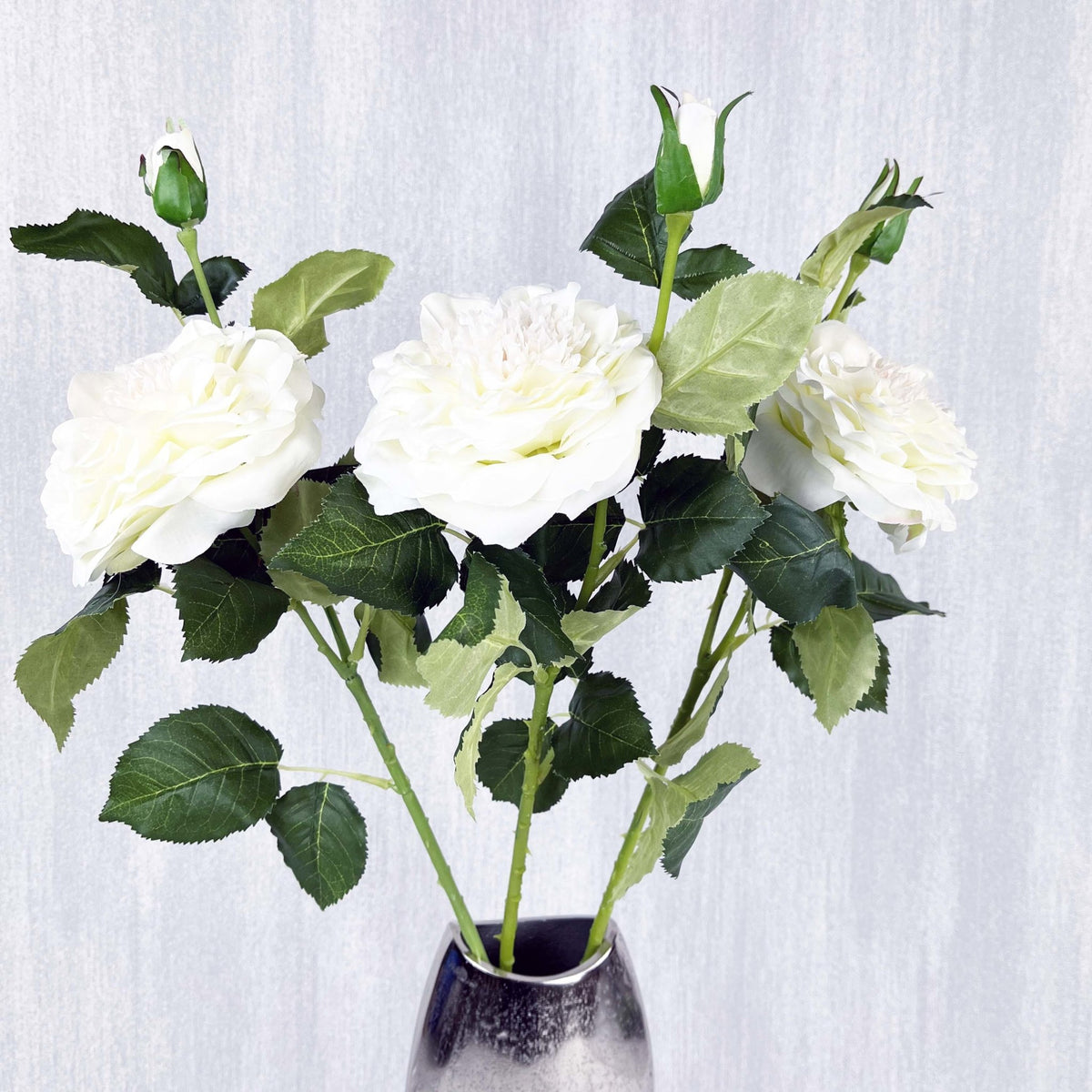 White Garden Rose Spray set of 3
